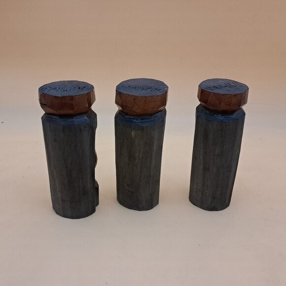 Three Jamaican Carved Statues - Picture 8 of 11